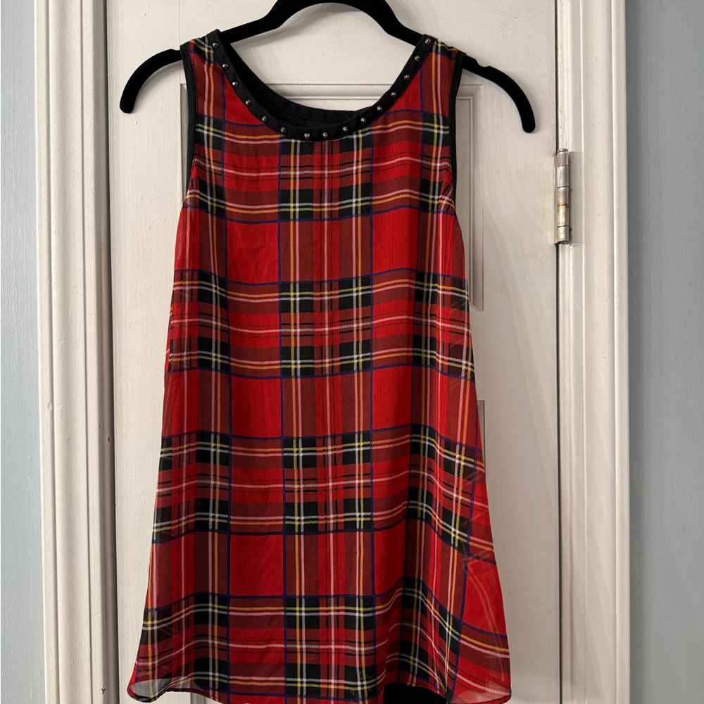 Express Red and Black Plaid Dress